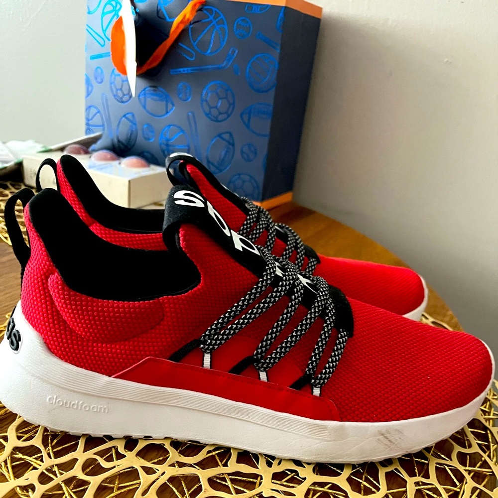 Gently used Adidas slip-on sneakers – easy on/off, no laces to tie!